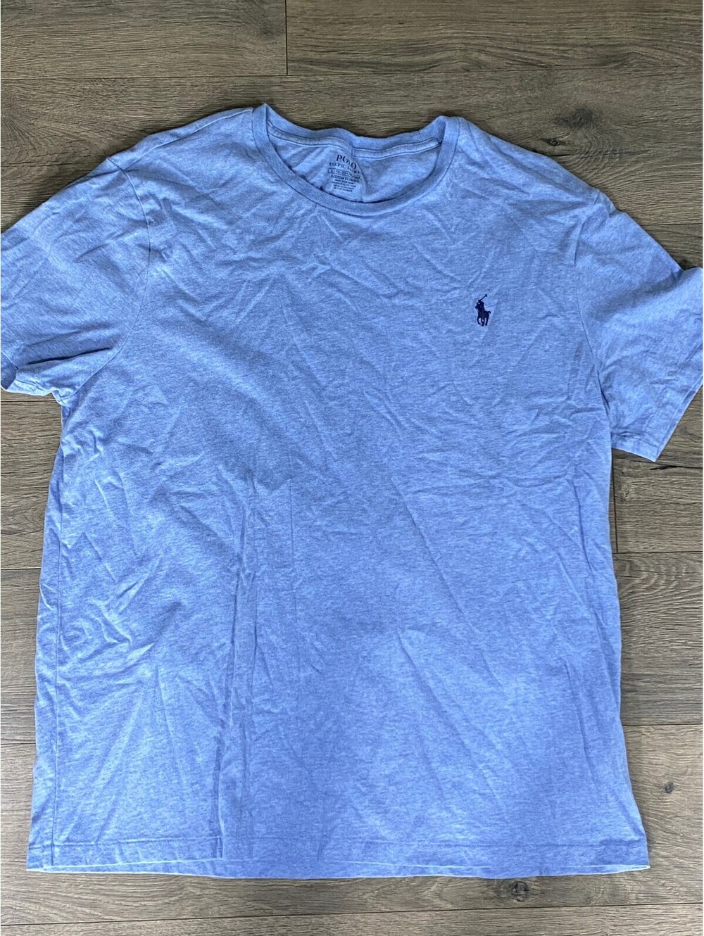 Polo Ralph Lauren Mens XL Custom Slim Fit Blue T Shirt Cotton Pony Logo